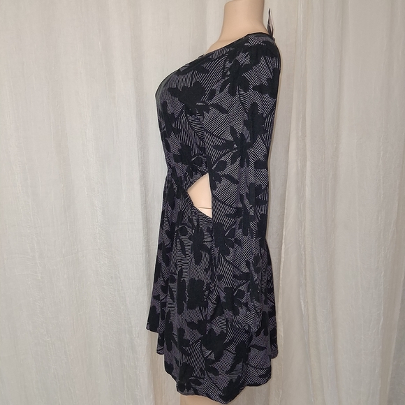 Universal Thread Black and Gray Long Sleeve Dress Women Size M - Picture 5 of 14